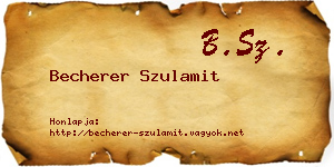Becherer Szulamit névjegykártya